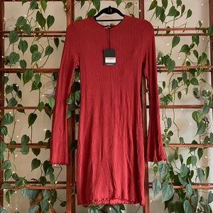 Reformation Luca Dress in Rust NWT